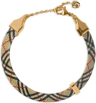 Burberry Geruite armband met kreeftsluiting - Goud