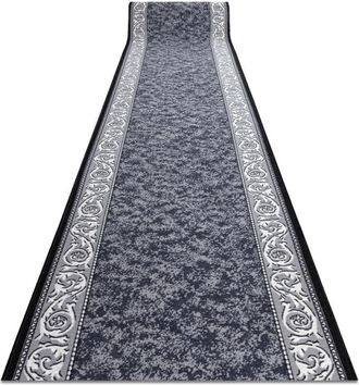 RugsX Alfombra De Pasillo Con Refuerzo De Goma Romantic Ornamento, Antideslizante Gris 80 Cm Grey 80x360 Cm