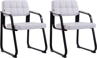Clp Set De 2 Sillas De Conferencia Canada B Blanco