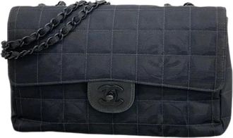 Chanel Pre-owned Shoulder Bags, female, Black, Size: ONE SIZE Pre-owned Nylon Shoulder Bag