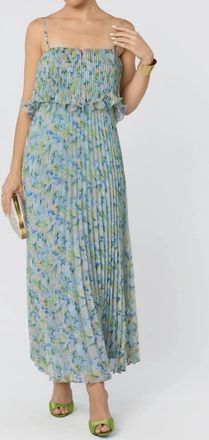 Astr Makennah Maxi Dress In Blue Green Floral