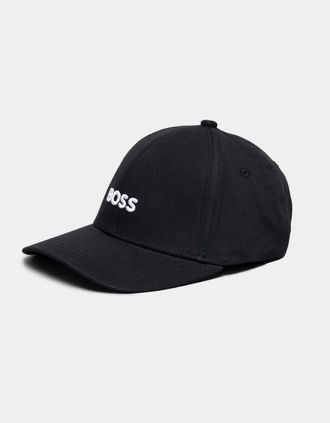 HUGO BOSS Mens BOSS Orange Zed Mens Cotton-Twill Six-Panel Cap with Embroidered Logo NOS - Black 001 - Size: ONE size