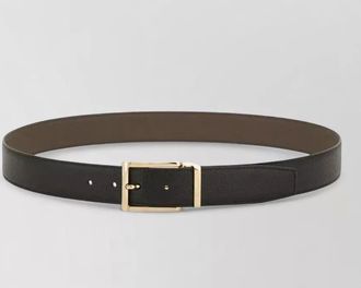 Ferragamo hammered calf leather reversible belt