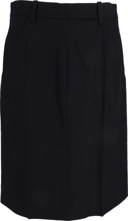 Jil Sander Knee Length Skirt in Black Wool