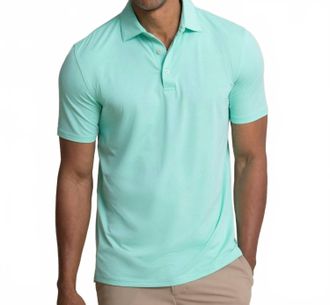Southern Tide Coastal Breeze Performance Polo In Heather Jade Green