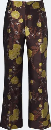 La DoubleJ Hendrix floral jacquard straight pants