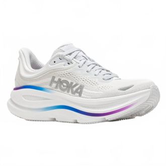 Hoka One One Womens Bondi 9 Road Running Shoes In Cosmic Grey / White
