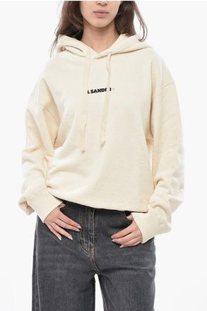 Jil Sander Cotton Hoodie with Printed Logo size Xs