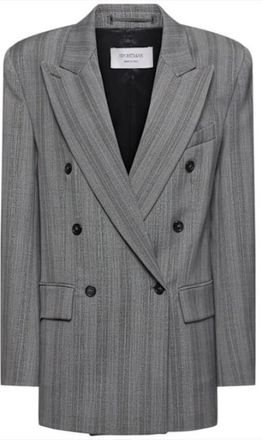 Sportmax Merlot Blazer - Dames - Blazers - Grijs - 3XS - Polyester - Jassen