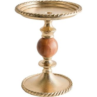 Beliani Candle Holder VODNO Metal 31 cm Gold