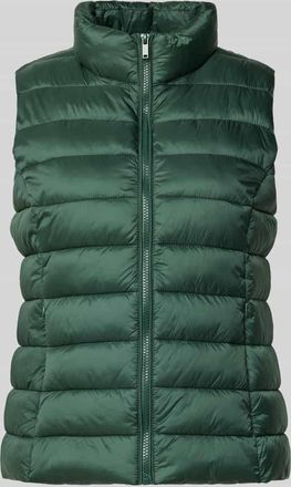 Jake*s Casual Weste mit Stehkragen und Reißverschlusstaschen in Dunkelgruen, Größe 34