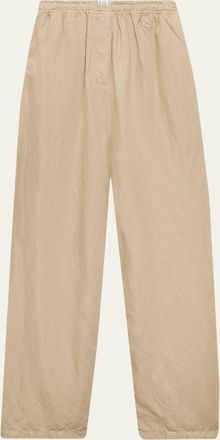 Prada Drawstring Cotton-Linen Pants