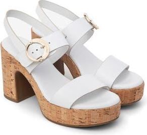 Nero Giardini Slingback Platform Sandal in White at Nordstrom Rack, Size 10Us / 40Eu