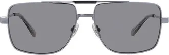 Ferragamo SF318SP021 Rectangle Full Rim Sunglasses - Gray