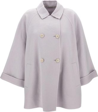 Stefano Mortari Caban Doppiopetto - Dames - Ponchos - Grijs - XS - Wol - Jassen