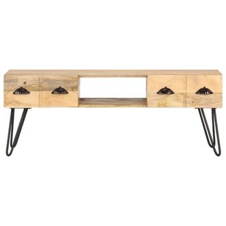 Berkfield Home TV Cabinet 120x35x45 cm Solid Mango Wood in Brown | Size: 120 x 35 x 45 cm