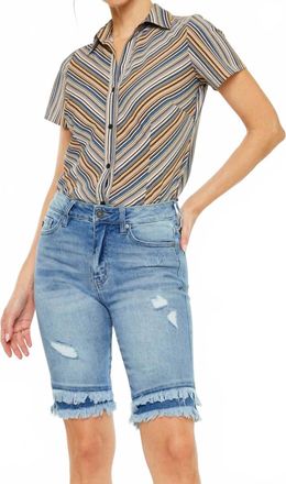 Kancan High-Rise Bermuda Shorts In Medium Wash