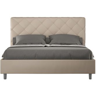 Itamoby Cama Matrimonio 160x190 Contenedor Dise&ntilde;o Moderno Priya M Color: Beige - Versi&oacute;n: Con Caja De Almacenaje