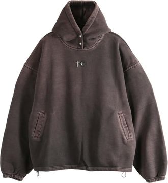 Thug Club Felpa Devil Peace Patch con cappuccio - Marrone