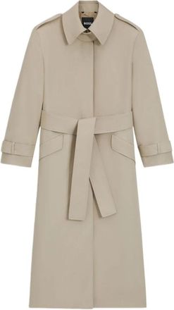 HUGO BOSS Ciolet Trenchcoat - Dames - Trenchcoats - Beige - L - Wol - Jassen