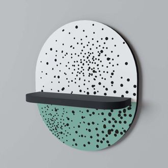 OEM Dotted Delights Estante Ovalado Negro