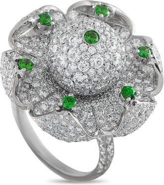 Jacob & Co. Jacob & Co Platinum 8.0ct Diamond and Tsavorite Ring JC07-112525