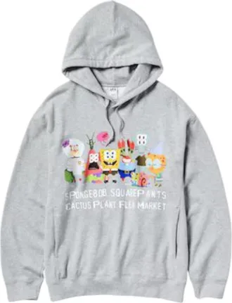 Uniqlo x Cactus Plant Flea Market Spongebob Squarepants Hoodie Grey 476551-03