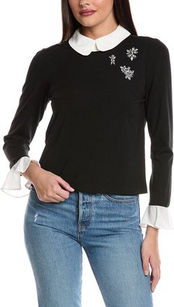 CeCe by Cynthia Steffe Round Collar Top