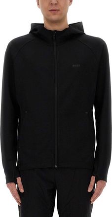 HUGO BOSS Active Stretch Zip-up Hoodie