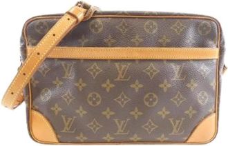 Louis Vuitton Pre-owned Cross Body Bags, female, Brown, Size: ONE SIZE Pre-owned Canvas Cross Body Bag