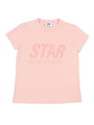 Golden Goose Star Girls T Shirt S/S Logo Tonal Print