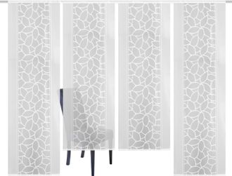 Home Wohnideen Schiebegardine »JENNA« Klettband 4 Stk. tlg. Schiebevorhang Jacquard Set, HxB: 245x57