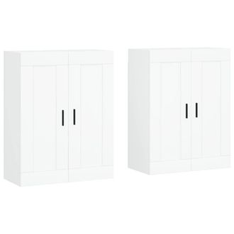 Berkfield Home Wall Mounted Cabinets 2 pcs White Engineered Wood