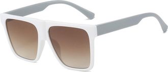 Generic Mens Large Frame Sunglasses Outdoor Womens Sports Sun Glasses(White)