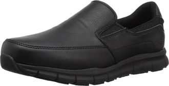 Skechers for Work Mens Nampa-Groton Food Service Shoe,Black Polyurethane,11.5 W US