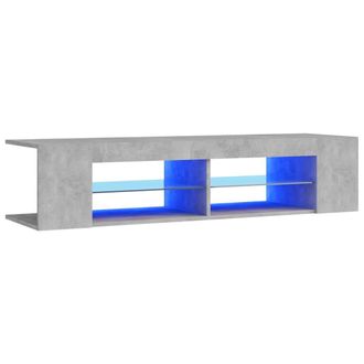 vidaXL Mueble De Tv Con Luces Led Gris Hormig&oacute;n 135x39x30 Cm Vidaxl