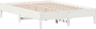 vidaXL Estructura De Cama Sin Colch&oacute;n Madera De Pino Blanca 140x200 Cm Vidaxl