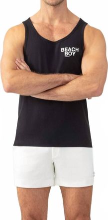 Ron Dorff Organic Cotton Beach Boy Tank Top In Black
