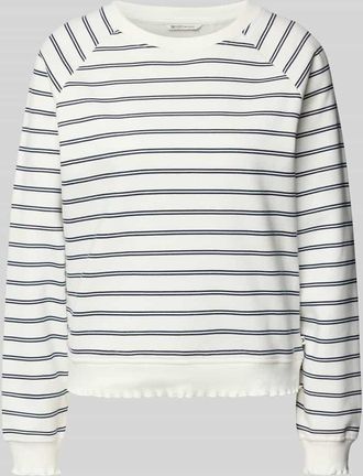 Tom Tailor Denim Regular Fit Sweatshirt aus Baumwoll-Mix in Weiss, Gr&ouml;&szlig;e XS