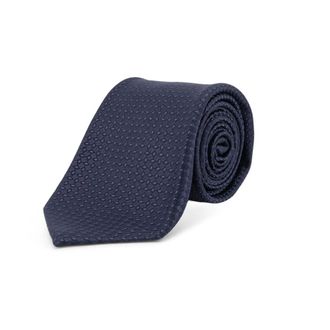 Kiton Micro-pattern Silk Tie - male - Kiton - Ties - Blue - ONE SIZE - Accessories