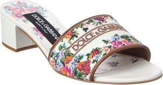 Dolce & Gabbana Embroidery Leather Sandal