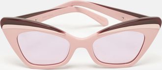 Aigner Karen Walker Pink /purple Mirror Babou Cat Eye Sunglasses