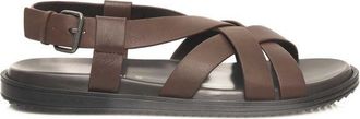 Cerruti Brown Cowhide Men Mens Sandal