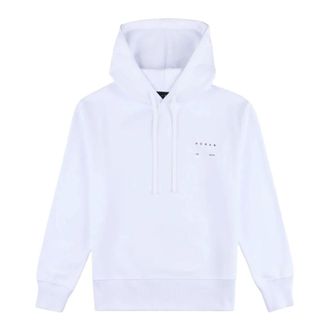 Hogan Hoodies, female, White, Size: M Logo-print Drawstring Hoodie