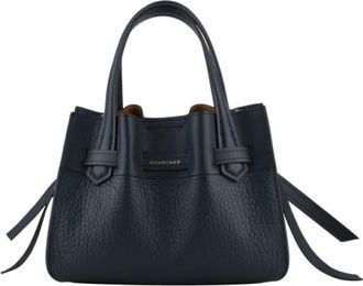 Pourchet Blossom PM Handtas - Dames - Handtassen - Blauw - ONE Size - Leer - Tassen