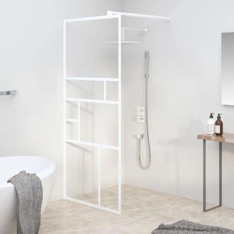 vidaXL vidaXL Parete per Doccia Walk in 90x195 cm in Vetro ESG Bianco