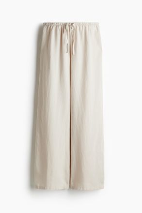 H&M Kordelzughose aus Leinenmix - Beige