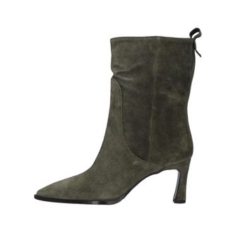 Lina Locchi AV 131 Enkellaarsjes - Dames - Schoenen - Groen - Maat: 40 EU Leer
