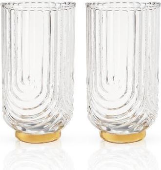 Viski Deco Gatsby Highball Glasses Set of 2 in Clear at Nordstrom