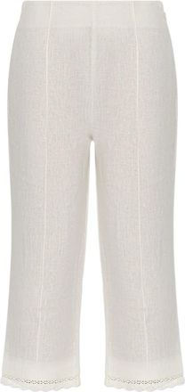 Possé Effi lace-trim trousers - Neutrals